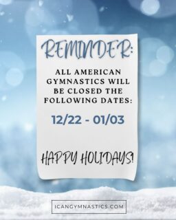 Update: we will be closed for scheduled classes from 12/22-01/03. Happy Holidays & Happy New Year!🎆