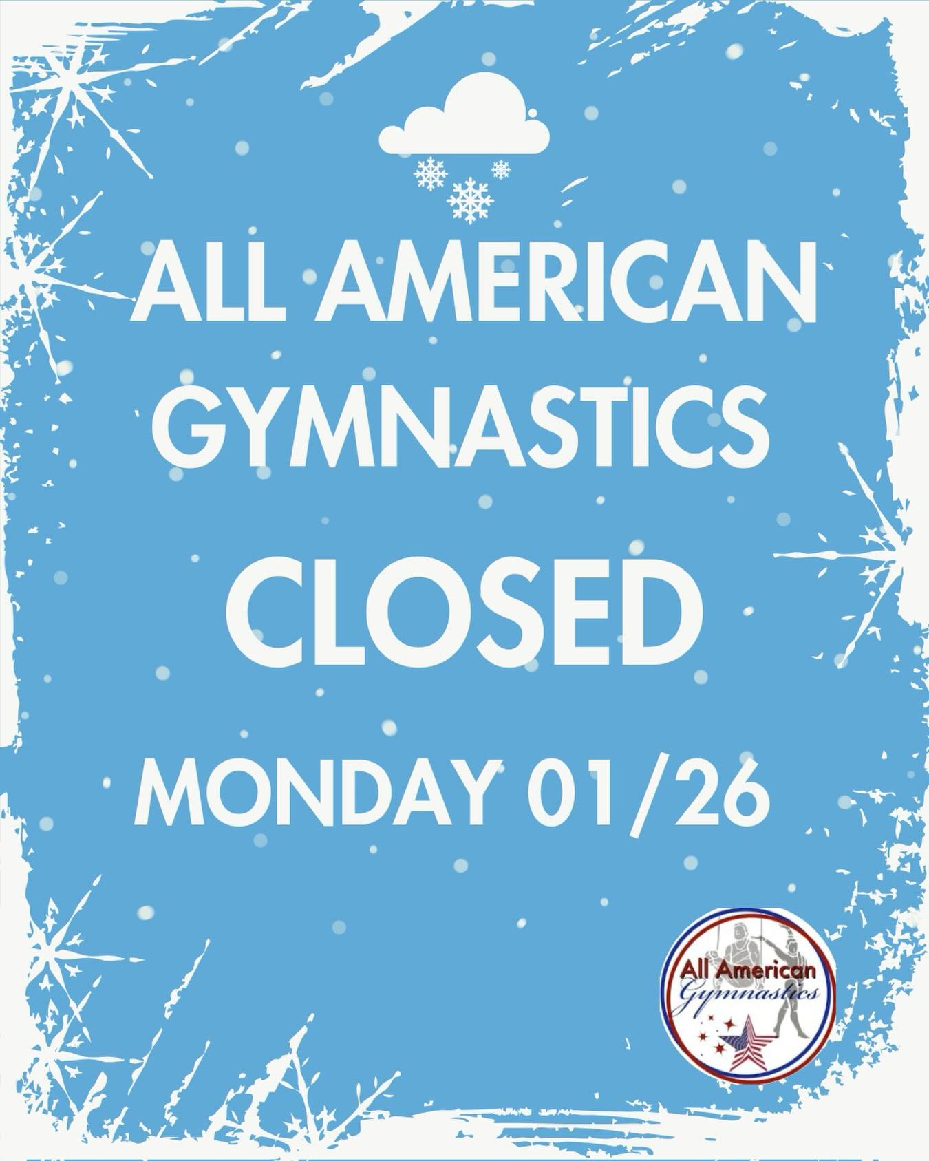 We will be closed due to the weather on Monday, January 26th. Stay safe and stay warm!❄️