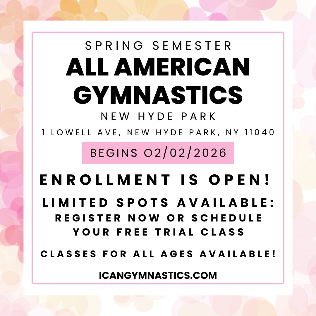 The groundhog may have said six more weeks of winter, but we’re officially in our spring semester at all FOUR of our locations! Check us out at icangymnastics.com to register 🤸‍♀️🌷