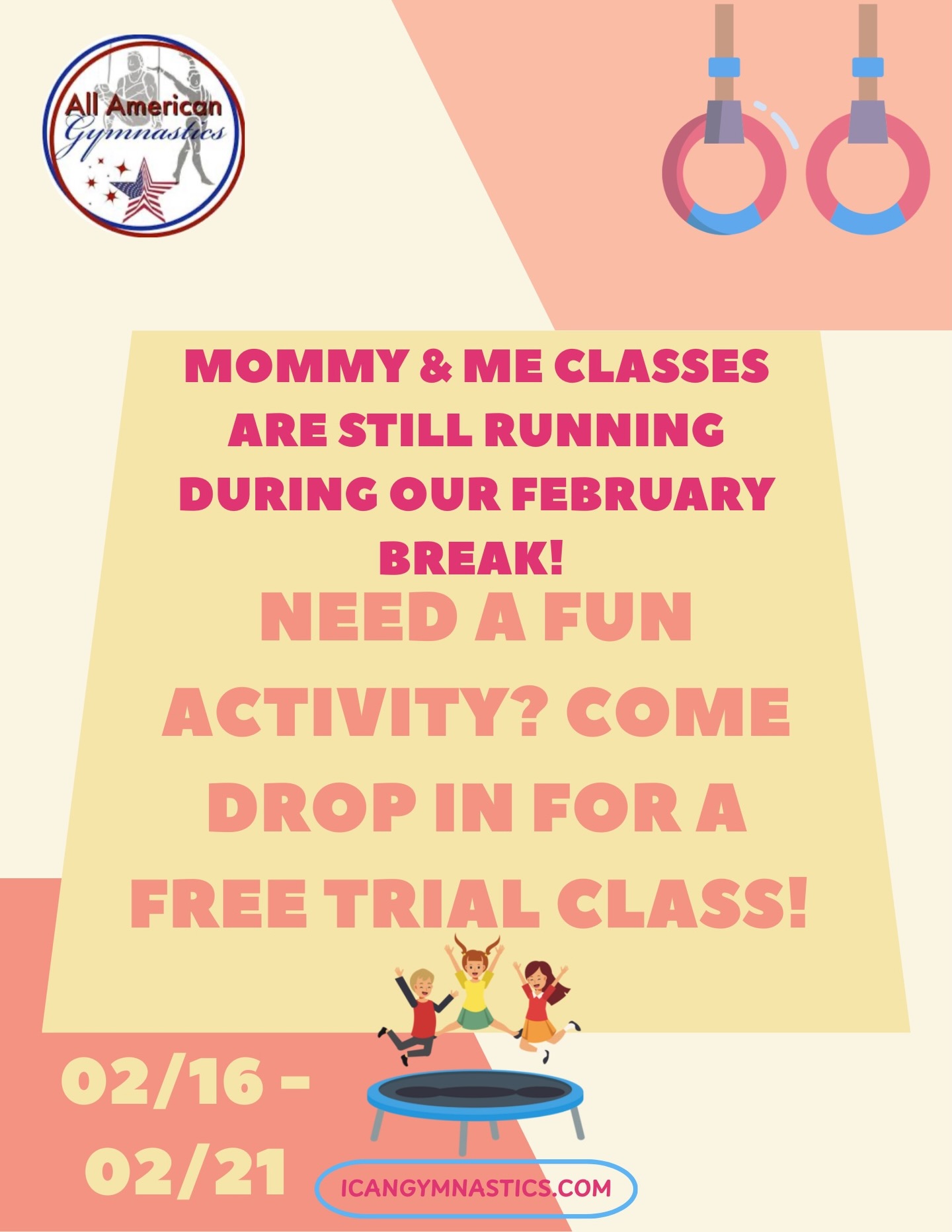 Need an activity for you and your little one this February break? Come try out a Mommy & Me class in our Oceanside or Bellmore location!