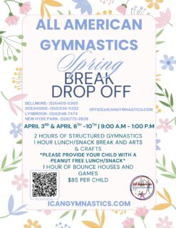 Register for our spring break drop off at icangymnastics.com 💐