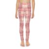 Bad Pink Plaid - Youth Full-Length Leggings - Image 3