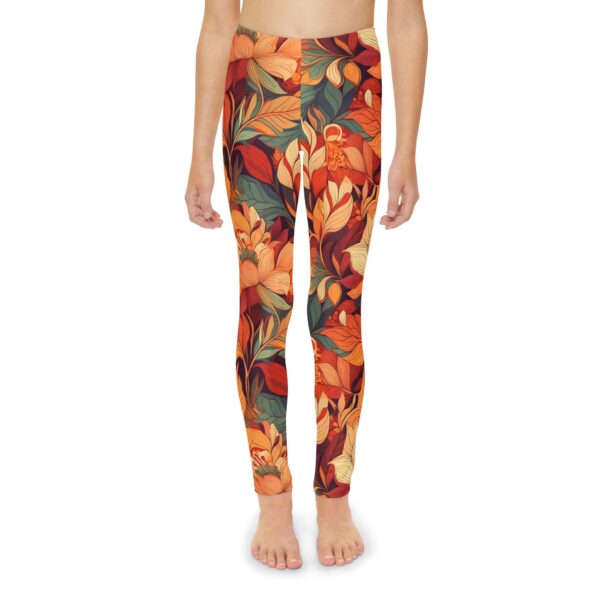 Golden Foliage - Youth Full-Length Leggings - Image 3