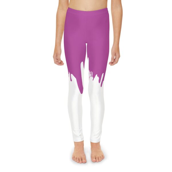 Drip Series - Melted Pink Frosting - Youth Full-Length Leggings - Image 3