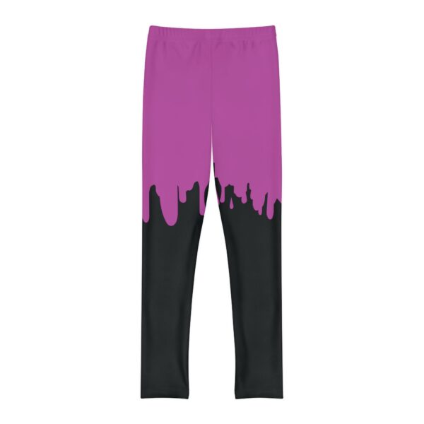 Midnight Black Pink - Youth Full-Length Leggings - Image 2