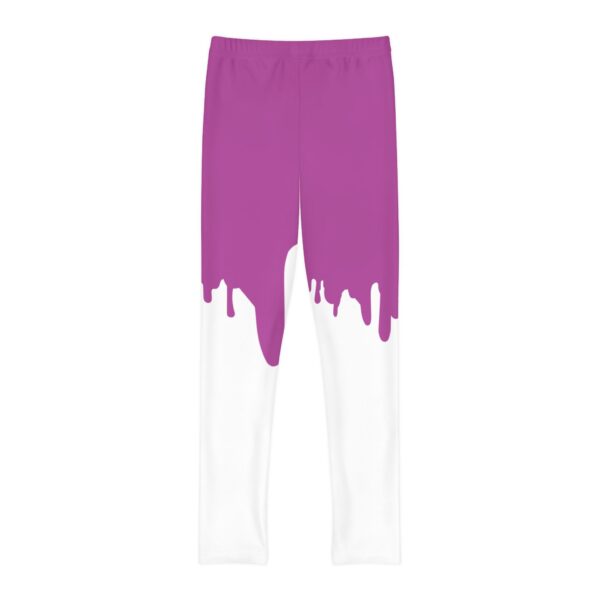 Drip Series - Melted Pink Frosting - Youth Full-Length Leggings - Image 2