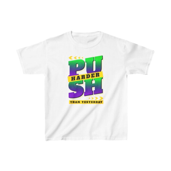 Push Harder - Kids Heavy Cotton™ Tee - Image 3