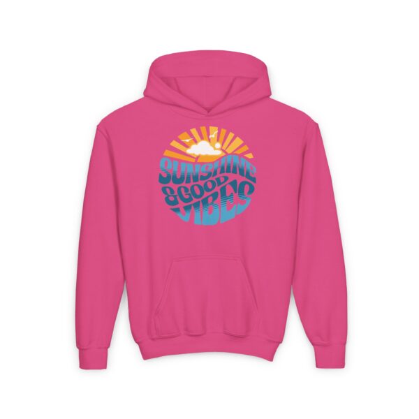 Good Vibes - Youth Heavy Blend Hooded Sweatshirt - Image 9