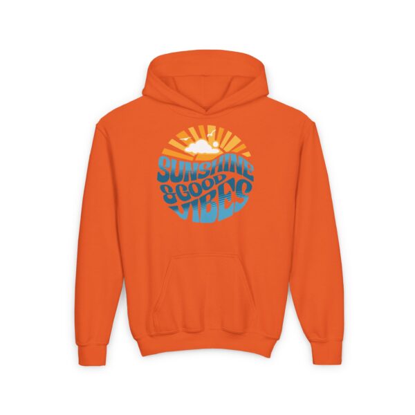 Good Vibes - Youth Heavy Blend Hooded Sweatshirt - Image 7