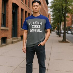 Blue & Gray - All American Gymnastics Unisex Tee