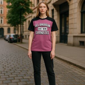 Pink & Black - All American Gymnastics Unisex Tee